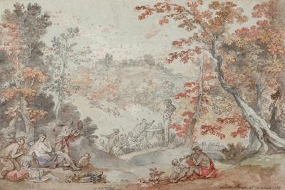 Italian Fall Landscape with Monte Porzio and an Offering to Pan, 1763