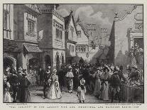 Opening of the New Townhall at Bradford, Sketches in the Streets-Charles Joseph Staniland-Framed Stretched Canvas