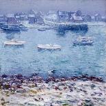 Harbor in Winter-Charles Kaelin-Stretched Canvas