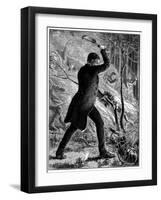 Charles Kingsley Fighting a Fire, British Writer and Cleric-null-Framed Giclee Print