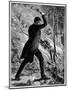 Charles Kingsley Fighting a Fire, British Writer and Cleric-null-Mounted Giclee Print
