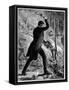 Charles Kingsley Fighting a Fire, British Writer and Cleric-null-Framed Stretched Canvas