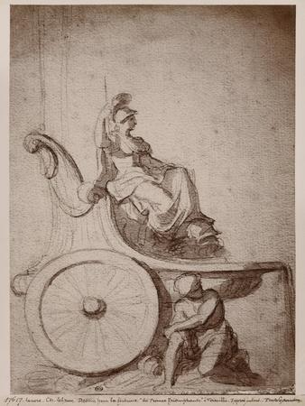 Triumphant France, C.1674 (Pierre Noire and Grey Wash on Paper)
