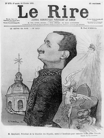 Caricature of Paul Deschanel, from 'Le Rire', 10 February 1900