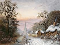 Worcester from the South West in the Snow, C.1875-Charles Leaver-Giclee Print