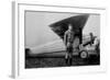 Charles Lindbergh (1902-1974) American Aviator in Front of His Plane Spirit of Saint Louis-null-Framed Photo