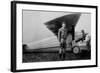 Charles Lindbergh (1902-1974) American Aviator in Front of His Plane Spirit of Saint Louis-null-Framed Photo