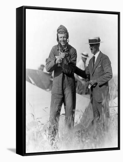 Charles Lindbergh, American Aviator-Science Source-Framed Stretched Canvas