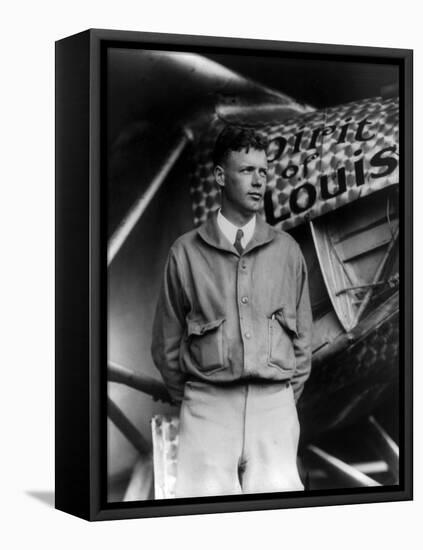 Charles Lindbergh, American Aviator-Science Source-Framed Stretched Canvas
