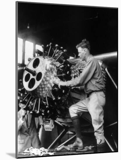 Charles Lindbergh, American Aviator-Science Source-Mounted Giclee Print