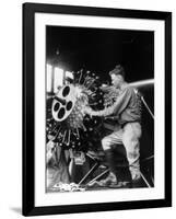 Charles Lindbergh, American Aviator-Science Source-Framed Giclee Print