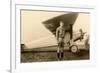 Charles Lindbergh and Plane-null-Framed Art Print