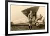 Charles Lindbergh and Plane-null-Framed Art Print