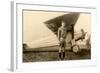 Charles Lindbergh and Plane-null-Framed Art Print