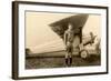 Charles Lindbergh and Plane-null-Framed Art Print