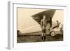 Charles Lindbergh and Plane-null-Framed Art Print