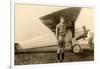 Charles Lindbergh and Plane-null-Framed Art Print