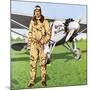 Charles Lindbergh and the Plane in Whch He Flew across the Atlantic, Solo.-John Keay-Mounted Giclee Print