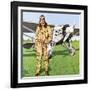 Charles Lindbergh and the Plane in Whch He Flew across the Atlantic, Solo.-John Keay-Framed Giclee Print