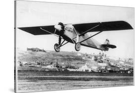 Charles Lindbergh in the "Spirit of St. Louis" Sets off from New York-null-Stretched Canvas