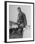 Charles Lindbergh Make His Departure Back to Paris Following His Flight to Croydon Airport-null-Framed Premium Photographic Print