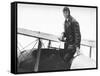 Charles Lindburgh, Record Breaking Aviator, 1927-null-Framed Stretched Canvas