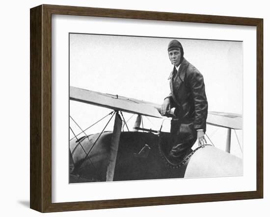 Charles Lindburgh, Record Breaking Aviator, 1927-null-Framed Giclee Print