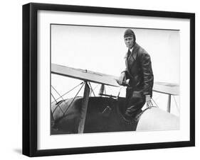 Charles Lindburgh, Record Breaking Aviator, 1927-null-Framed Giclee Print