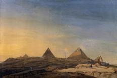 Measuring Sphinx, Detail of Pyramids of Menfis, 1798-Charles-Louis Balzac-Framed Stretched Canvas