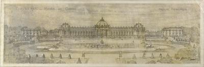Vue perspective des palais des Champs-Elysées: projet pour l'Exposition universelle de 1900-Charles Louis Girault-Framed Stretched Canvas