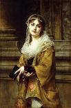 A Young Woman Outside a Church-Charles Louis Lucien Muller-Giclee Print