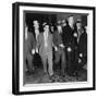 Charles 'Lucky' Luciano (In Center with Head Down) Leaving New York Supreme Court, 1936-null-Framed Photo