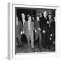 Charles 'Lucky' Luciano (In Center with Head Down) Leaving New York Supreme Court, 1936-null-Framed Photo