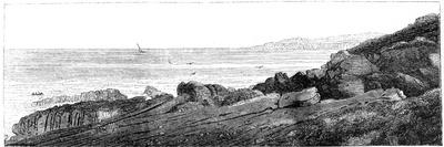 Strata of Red Sandstone, Slightly Inclined, Siccar Point, Berwickshire 1852-Charles Lyell-Mounted Giclee Print