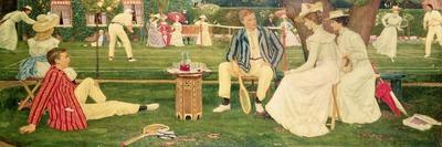 The Tennis Party-Charles March Gere-Stretched Canvas