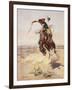 Charles Marion Russell - a Bad Hoss-Vintage Apple Collection-Framed Giclee Print