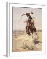 Charles Marion Russell - a Bad Hoss-Vintage Apple Collection-Framed Giclee Print