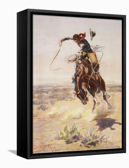 Charles Marion Russell - a Bad Hoss-Vintage Apple Collection-Framed Stretched Canvas