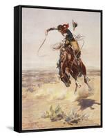 Charles Marion Russell - a Bad Hoss-Vintage Apple Collection-Framed Stretched Canvas