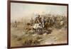 Charles Marion Russell - Custer Fight-Vintage Apple Collection-Framed Giclee Print
