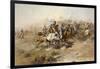 Charles Marion Russell - Custer Fight-Vintage Apple Collection-Framed Giclee Print