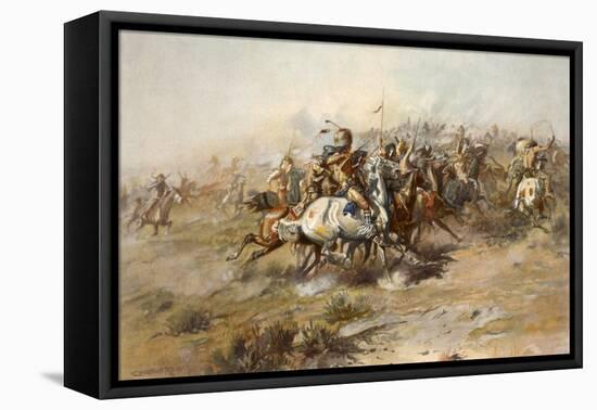 Charles Marion Russell - Custer Fight-Vintage Apple Collection-Framed Stretched Canvas