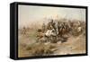 Charles Marion Russell - Custer Fight-Vintage Apple Collection-Framed Stretched Canvas