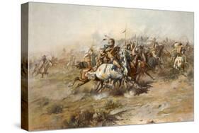 Charles Marion Russell - Custer Fight-Vintage Apple Collection-Stretched Canvas