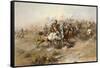 Charles Marion Russell - Custer Fight-Vintage Apple Collection-Framed Stretched Canvas