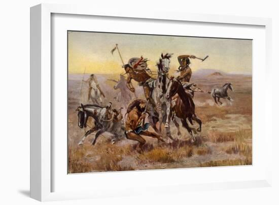 Charles Marion Russell - Souix Blackfeet-Vintage Apple Collection-Framed Premium Giclee Print