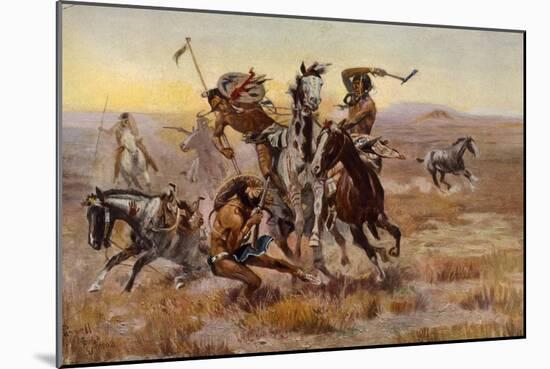 Charles Marion Russell - Souix Blackfeet-Vintage Apple Collection-Mounted Premium Giclee Print