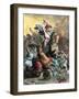 Charles Martel (690-741) Leading the Francs to the Battle against the Arab Invasion in Tours (Franc-null-Framed Giclee Print