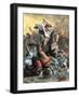 Charles Martel (690-741) Leading the Francs to the Battle against the Arab Invasion in Tours (Franc-null-Framed Giclee Print