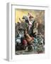 Charles Martel (690-741) Leading the Francs to the Battle against the Arab Invasion in Tours (Franc-null-Framed Giclee Print